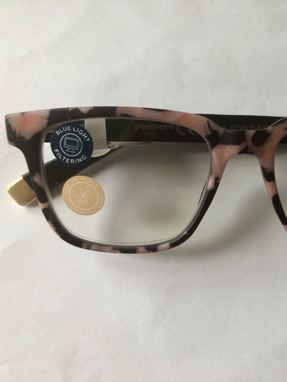 NEW Pink Marble Peepers Blue Light Filtering Glasses +0.00